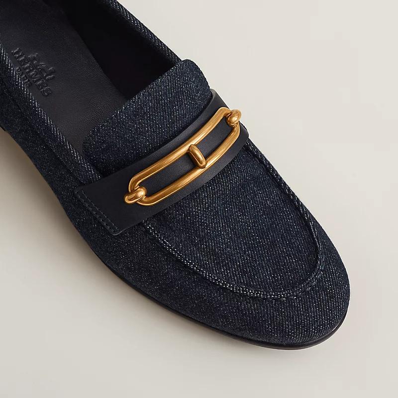 Giày Hermes Colette Loafer Nữ Xanh Navy